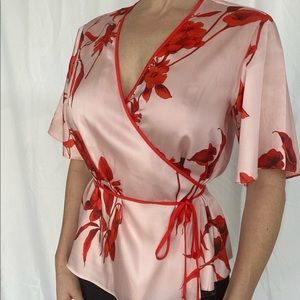 Ted Baker silk wrap blouse